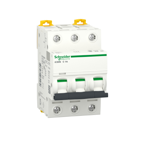 Interruptor Termomagnético - iC60N - Tripolar - 1A - Curva C - 6kA